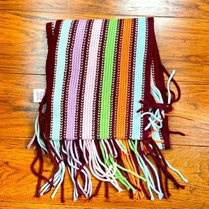 Womens knit multicolored scarf